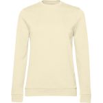 Damen-Sweatshirt ohne Kapuze, Set in Damen-Hellgelb meliert