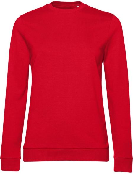 Damen-Sweatshirt ohne Kapuze im Damen-Rot-Set