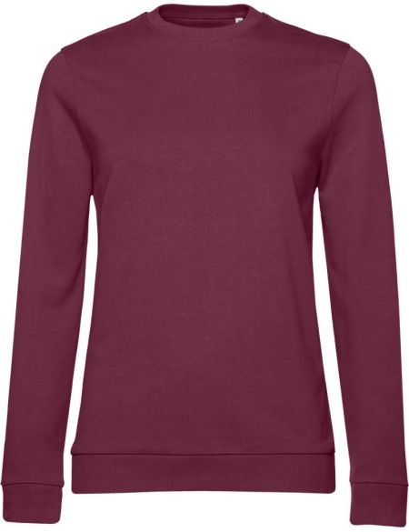 Damen-Sweatshirt ohne Kapuze im Damen-Wein-Set