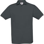 Herren-Poloshirt Piqué dunkelgrau