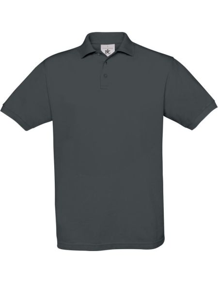 Herren-Poloshirt Piqué dunkelgrau