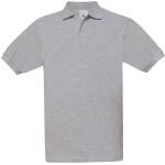 Herren-Poloshirt Piqué grau meliert