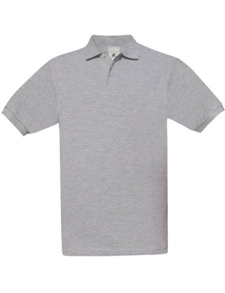 Herren-Poloshirt Piqué grau meliert