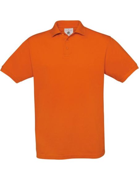 Herren-Poloshirt Piqué Kürbis Orange