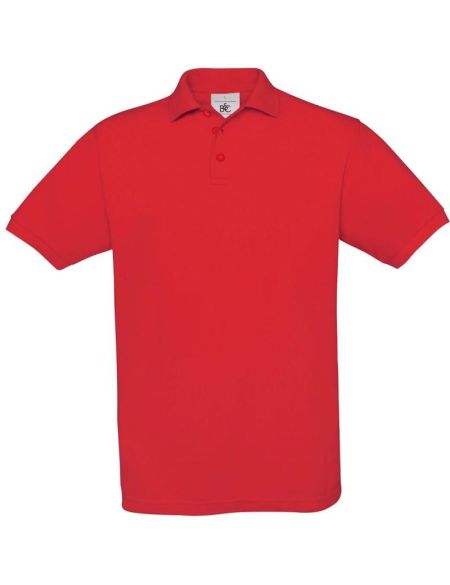 Herren-Poloshirt Piqué rot