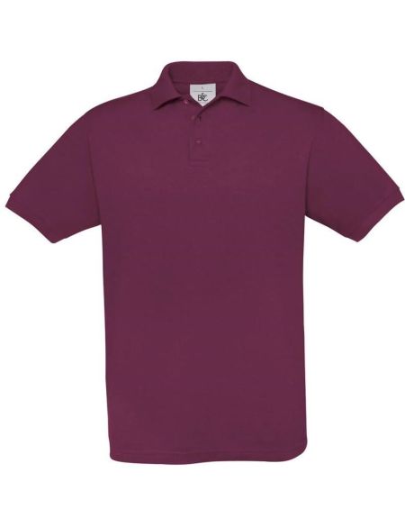 Herren-Poloshirt Piqué bordeauxrot