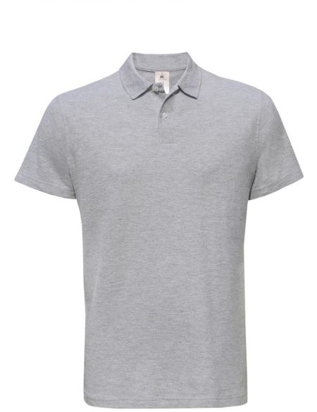 Herren-Poloshirt ID.001 grau meliert