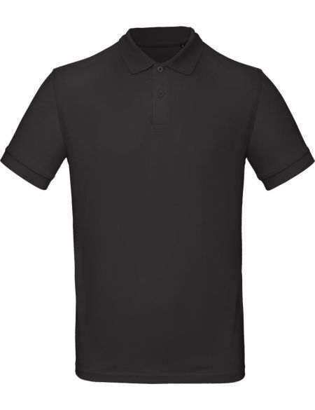 Piqué-Herren-Poloshirt aus Bio-Baumwolle Inspire Polo Herren Schwarz