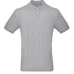 Poloshirt Herren Piqué aus Bio-Baumwolle Inspire Polo grau meliert