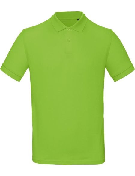 Poloshirt Herren Piqué aus Bio-Baumwolle Inspire Polo Orchideengrün