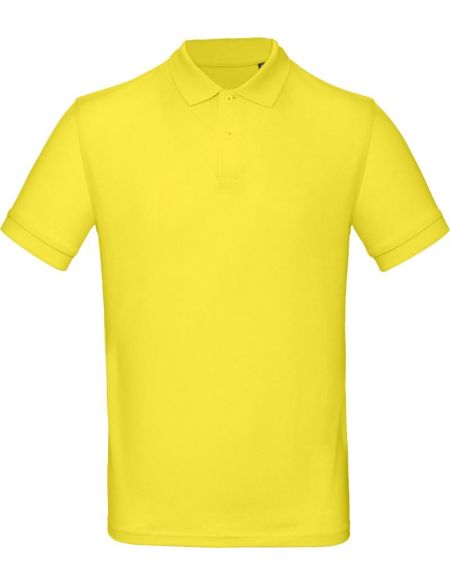 Poloshirt Herren Piqué aus Bio-Baumwolle Inspire Polo solargelb