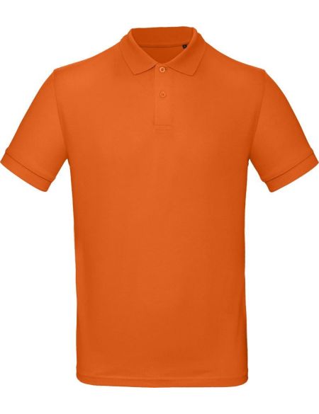 Poloshirt Herren Piqué aus Bio-Baumwolle Inspire Polo Urban Orange