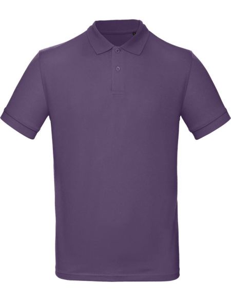Poloshirt Herren Piqué aus Bio-Baumwolle Inspire Polo strahlend lila
