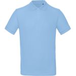 Poloshirt Herren Piqué aus Bio-Baumwolle Inspire Polo himmelblau