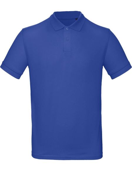 Poloshirt Herren Piqué aus Bio-Baumwolle Inspire Polo Kobaltblau