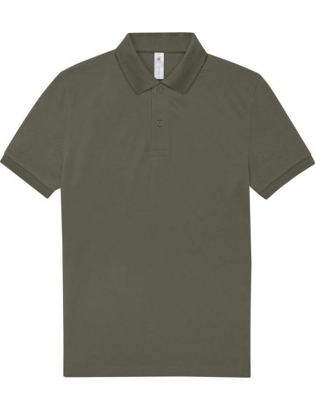 Piqué-Poloshirt aus schwerer Baumwolle My Polo 210 in Tarngrün