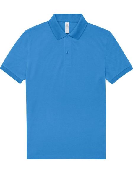Piqué-Poloshirt aus schwerer Baumwolle My Polo 210 Seeblau