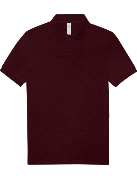 Piqué-Poloshirt aus schwerer Baumwolle My Polo 210 burgunderrot meliert