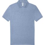 Piqué-Poloshirt aus schwerer Baumwolle My Polo 210 meliert blau