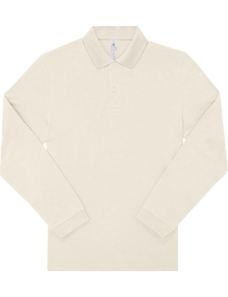 Piqué-Poloshirt mit langen Ärmeln My Polo 180 LSL gebrochenes Weiß