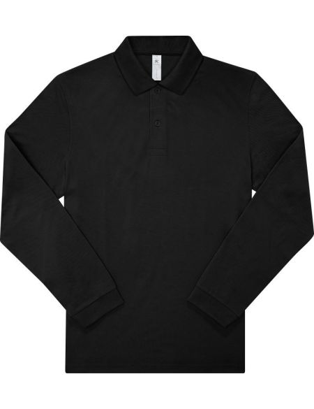 Piqué-Poloshirt mit langen Ärmeln My Polo 180 LSL schwarz