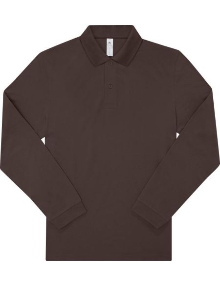 Piqué-Poloshirt mit langen Ärmeln My Polo 180 LSL Röstkaffee