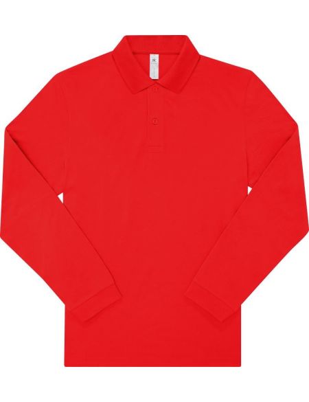 Piqué-Poloshirt mit langen Ärmeln My Polo 180 LSL rot