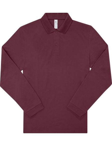 Piqué-Poloshirt mit langen Ärmeln My Polo 180 LSL Burgunderrot