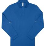 Piqué-Poloshirt mit langen Ärmeln My Polo 180 LSL Königsblau