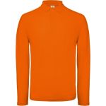 Herren-Pique-Poloshirt mit langen Ärmeln ID.001 LSL orange