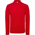 Herren-Pique-Poloshirt mit langen Ärmeln ID.001 LSL rot