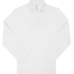 My Polo 210 LSL weißes, schweres Baumwoll-Piqué-Poloshirt mit langen Ärmeln