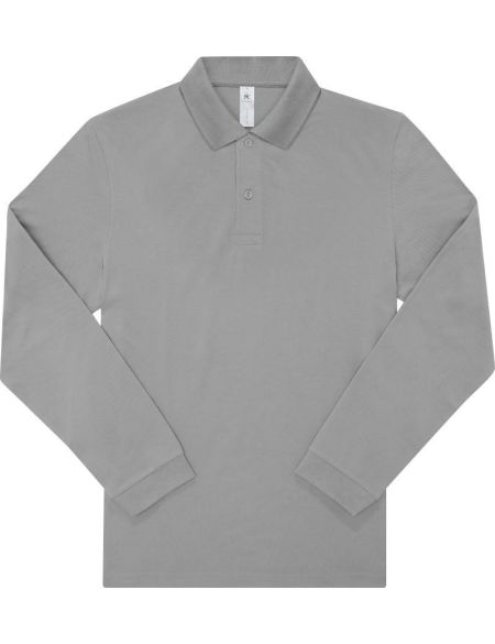 Langärmliges Piqué-Poloshirt aus schwerer Baumwolle My Polo 210 LSL Sport Grey
