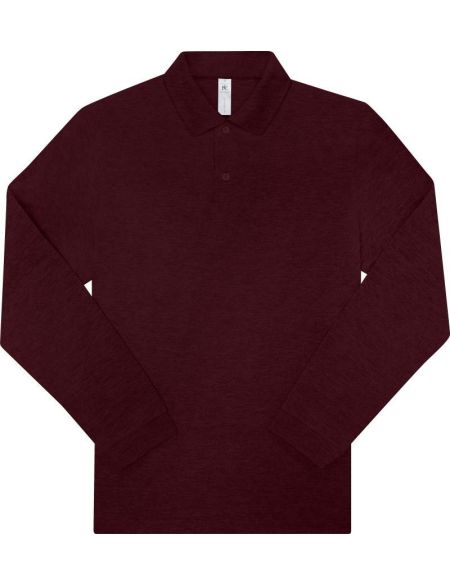 My Polo 210 LSL weißes, schweres Baumwoll-Piqué-Poloshirt mit langen Ärmeln