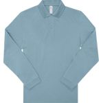 My Polo 210 LSL amalfiblaues, schweres Baumwoll-Piqué-Poloshirt mit langen Ärmeln