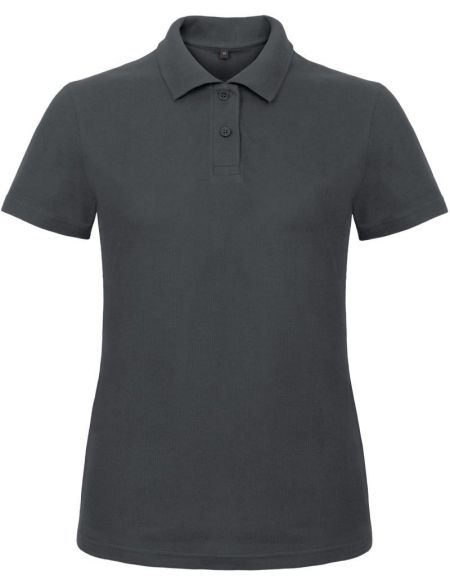 Damen-Poloshirt Piqué ID.001 Damen Anthrazit