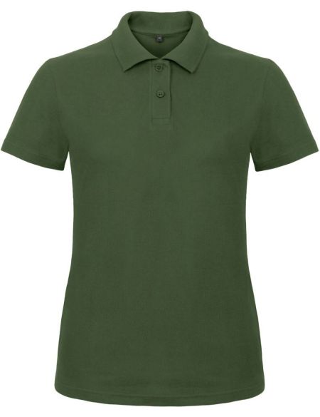 Damen-Poloshirt Piqué ID.001 flaschengrün