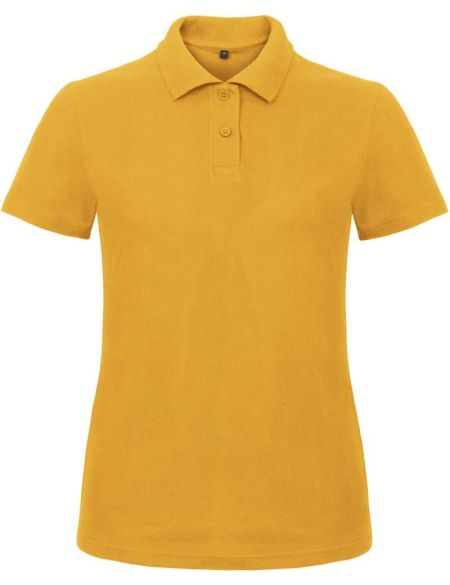 Damen-Poloshirt Piqué ID.001 chili gold