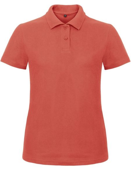Damen-Poloshirt Piqué ID.001 Pixelkoralle