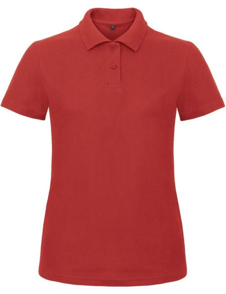 Damen-Poloshirt Piqué ID.001 rot