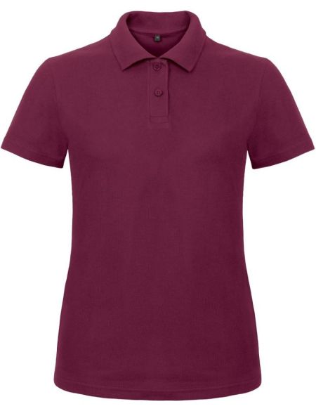 Damen-Poloshirt Piqué ID.001 Wein