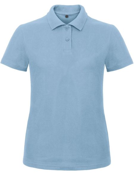 Damen-Poloshirt Piqué ID.001 Hellblau