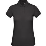 Piqué-Damen-Poloshirt aus Bio-Baumwolle Inspire Polo Damen schwarz