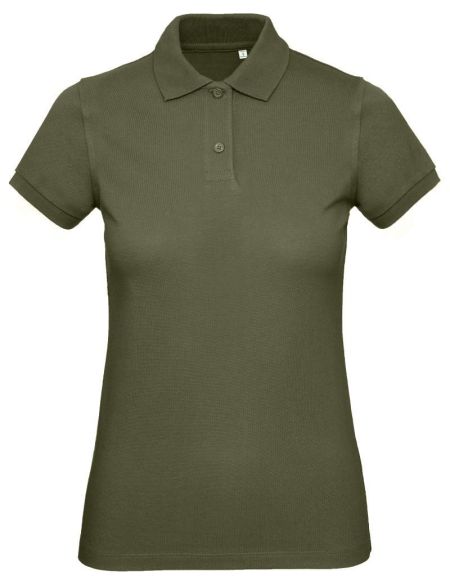 Damen-Poloshirt Piqué aus Bio-Baumwolle Inspire Polo Women Urban Khaki