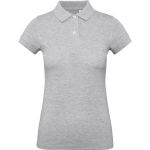 Piqué-Damen-Poloshirt aus Bio-Baumwolle Inspire Polo Damen grau meliert