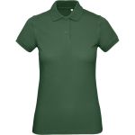Piqué-Damen-Poloshirt aus Bio-Baumwolle Inspire Polo Damen flaschengrün