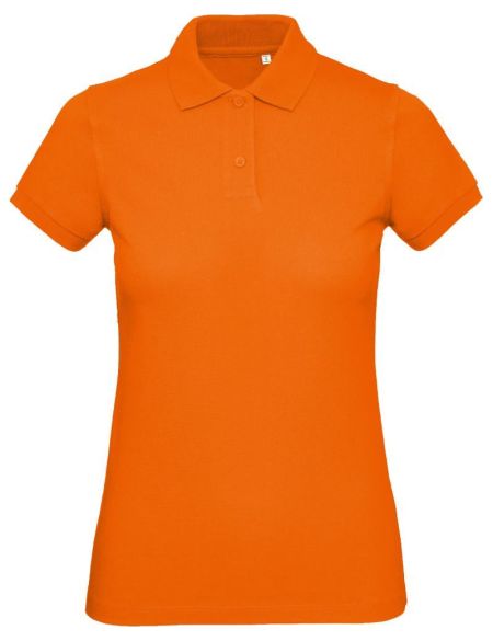 Piqué-Damen-Poloshirt aus Bio-Baumwolle Inspire Polo Damen Orange