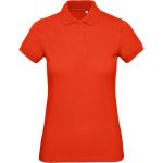 Damen-Poloshirt aus Piqué-Bio-Baumwolle Inspire Polo Feuerrot
