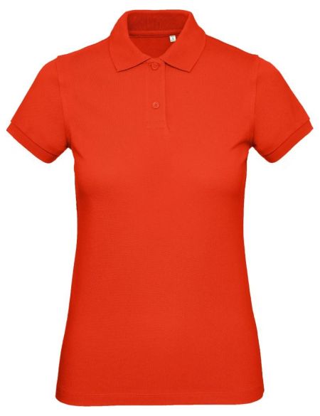 Damen-Poloshirt aus Piqué-Bio-Baumwolle Inspire Polo Feuerrot