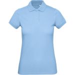 Damen-Piqué-Poloshirt aus Bio-Baumwolle Inspire Polo himmelblau